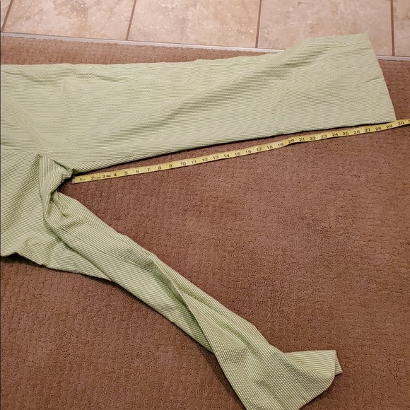 J. McLaughlin Green Searsucker Pants - Picture 7 of 9